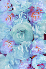 Close-up Of A Bouquet Of Artificial Roses