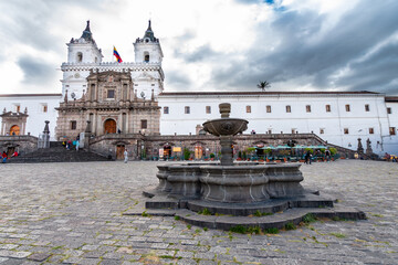 Wall Mural - street view of quito old town, ecuador