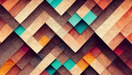 Wall Mural - unbalance geomatric abstract vintage background