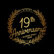 © JohnyBlack - 19 years anniversary celebrations design template. 19th logo. Vector and illustrations.