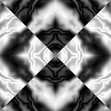 Abstract Black White Complementary Colors Fractal Pattern