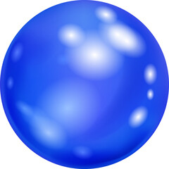 Wall Mural - blue sphere with glares