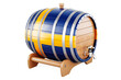 Wooden barrel with Swedish flag, 3D rendering
