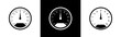 Speedometer icon, manometer symbol, tachometer signs, vector illustration