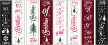 Christmas Vertical Porch Sign Bundle For Door And Background.  Naughty Nice I Tried, Design Quote And Sayings My First Christmas, Messy Tree, Magic Of Christmas, Ho Ho Ho Y'all, Holly Night Design.
