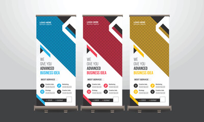 Wall Mural - Business Roll Up Banner Set, Use Corporate Business, Agency, Travel, Gym, Fashion.