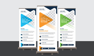 Wall Mural - Business Roll Up Banner Set, Use Corporate Business, Agency, Travel, Gym, Fashion.