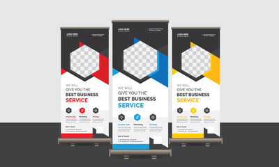 Wall Mural - Business Roll Up Banner Set, Use Corporate Business, Agency, Travel, Gym, Fashion.