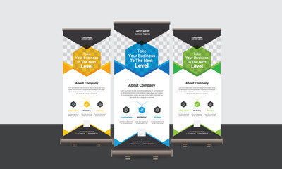 Wall Mural - Business Roll Up Banner Set, Use Corporate Business, Agency, Travel, Gym, Fashion.