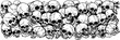 
A pile of skulls human skulls with many shaped background tattoo hand drawing vectors art lines