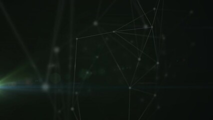 Animation of network of connections of lines moving in hypnotic motion in seamless loop 