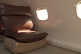 Empty seat in modern plane