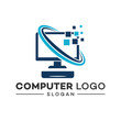 © MstBina - Pixel Computer Technology Logo template designs, computer Service logo template designs, Computer Tech Idea logo design inspiration.