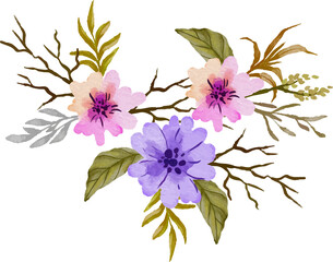  elegant watercolor flower arrangement