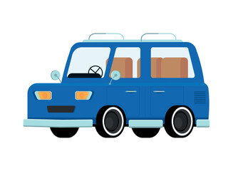 Sticker - blue car transport