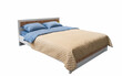 double bed isolated