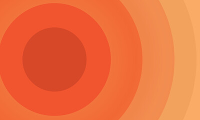 Wall Mural - Orange abstract background, 3d circle tiles vector