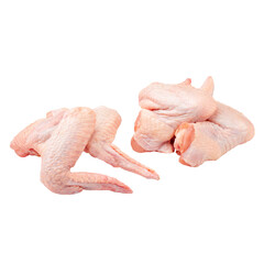 Wall Mural - Isolated chicken wings on white