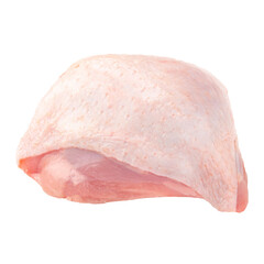 Wall Mural - Isolated fresh raw chicken thigh