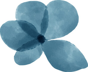 Blue flower floral watercolor for decoration