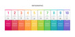 © Inactive - Number infographic 10 options rainbow gradient with icon