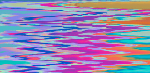 Aufkleber - Glitched and distorted texture of a broken computer screen.