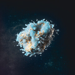 Poster - Abstract galaxy gem stone for product display. 3d rendering. 