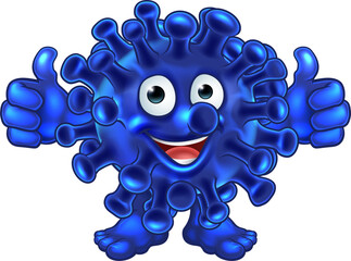 Wall Mural - Virus Bacteria Alien or Monster Cartoon Character