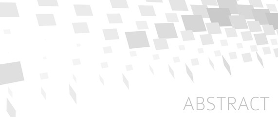Fototapete - Abstract background with light gray sparse rectangles. Minimal graphics