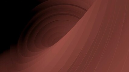 Wall Mural - Dark orange spiral shaped 3D tunnel. Design. Expanding orange lines on curved surface.