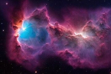 colorful nebula. space nebulae, celestial illustration. 3d render of cosmic gas in deep space. fanta