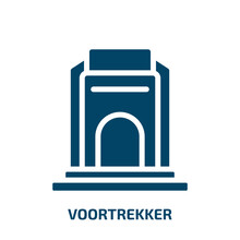 Voortrekker Vector Icon. Voortrekker, Pretoria, Building Filled Icons From Flat Africa Concept. Isolated Black Glyph Icon, Vector Illustration Symbol Element For Web Design And Mobile Apps