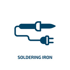 Wall Mural - soldering iron vector icon. soldering iron, solder, hardware filled icons from flat electrician tools concept. Isolated black glyph icon, vector illustration symbol element for web design and mobile