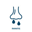 rhinitis vector icon. rhinitis, allergy, sneeze filled icons from flat concept. Isolated black glyph icon, vector illustration symbol element for web design and mobile apps