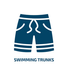 Wall Mural - swimming trunks vector icon. swimming trunks, fashion, underwear filled icons from flat summer concept. Isolated black glyph icon, vector illustration symbol element for web design and mobile apps