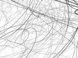 Fototapeta  - Hand drawn curved lines chaos scrawls. Random chaotic pattern. Abstract artwork.