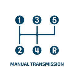 manual transmission vector icon. manual transmission, knob, manual filled icons from flat driving sc