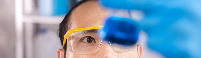 Wall Mural - health care researchers working in life science laboratory, medical science technology research work