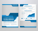 Fototapeta  - business flyer template with abstract background style use for corporate poster