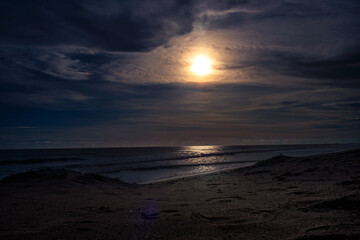 Wall Mural - dark night in beach