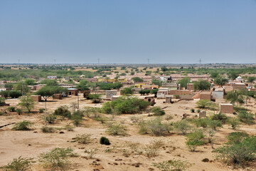 Poster - A village close Derawar fort in Punjab province, Pakistan