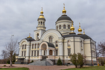 Wall Mural - The temple of Archangel Michael in Merkushino near the Verhoturye city. Merkushino village, Sverdlovsk region, Russia.