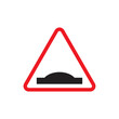 Traffic sign, triangle shape, warning about a speed bump, Speed bump vector art