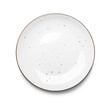 canvas print picture - Empty ceramic plate isolated on white, top view