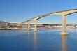 Bridge from concrete, Gisund, Finsness, Troms, Norway, Europe