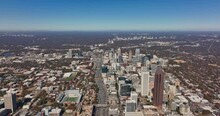 Atlanta Aerial V756 Wide Angle View Of Midtown Commercial Neighborhood At Daytime, Epicenter Of Life And Business, Urban And Natural, Technology And Culture - Shot With Mavic 3 Cine - November 2021