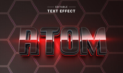 Wall Mural - Editable text style effect - Techno text style theme. Cyber technology text style. Cyber monday.