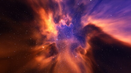 Wall Mural - cosmos is a nebula of gas, stars planets and galaxies. expansion of the universe 3d render