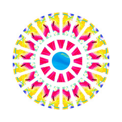 Sticker - Beautiful Mandala Ornament - Mandala Colorful