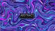 © 3d_kot - Abstract vector background with mixing paint effect. Swirling liquid neon paint or resin with flow effect. Ink marbling for modern creative trendy design cover, flyer, poster, brochure